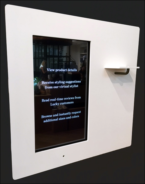 Lucky Brand uses RFID-enabled touch screens to provide consumers with clothing information and help