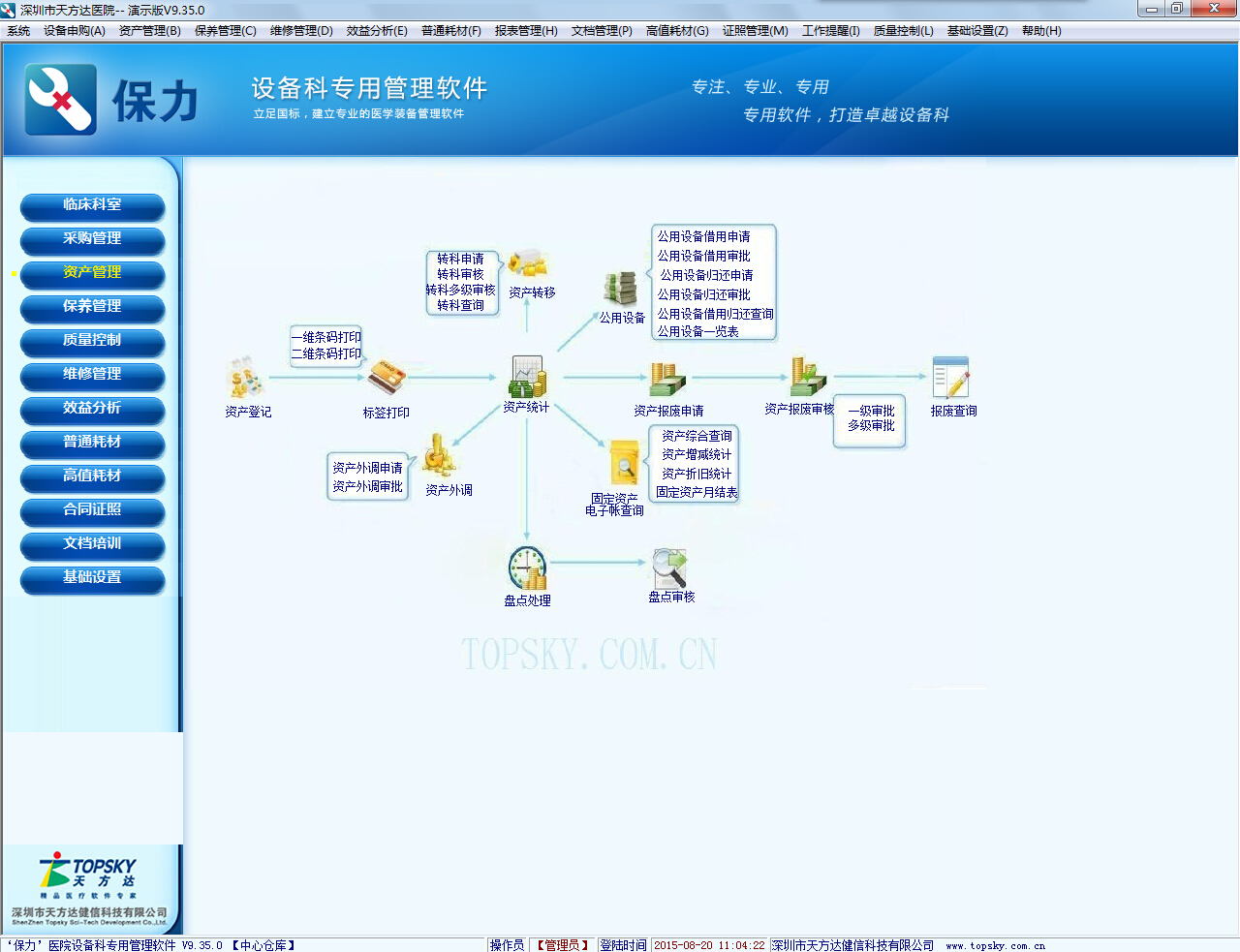 Pixian People's Hospital successfully realized the information management of fixed assets of the whole hospital equipment