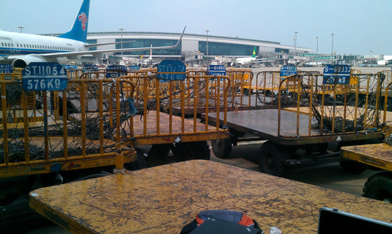 Airport non-powered equipment entry and exit management system