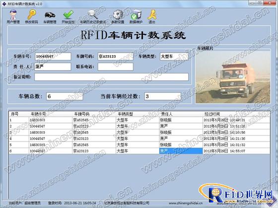 Dingchuang Hengda RFID Vehicle Counting Management System