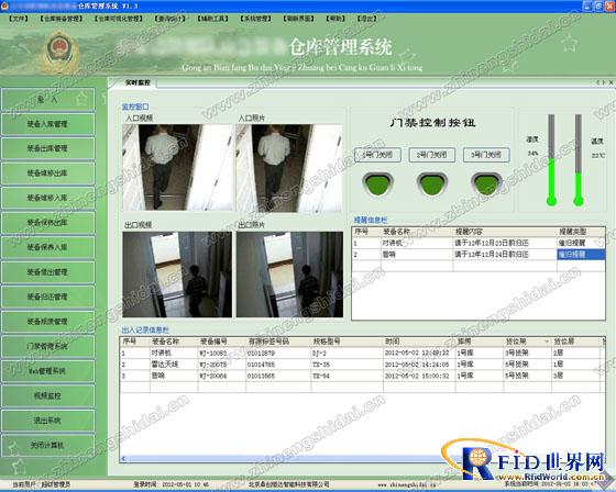 RFID emergency equipment warehouse management system