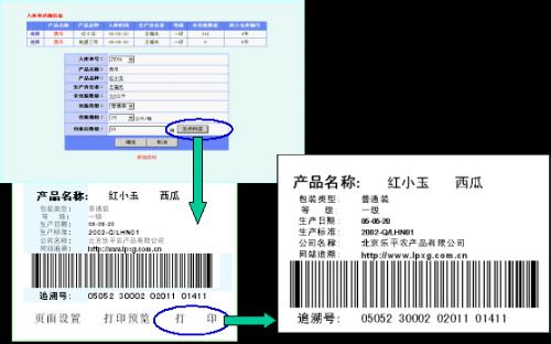 RFID visual traceability system for agricultural products