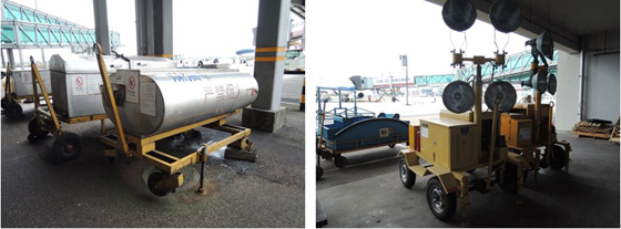 Airport non-powered equipment entry and exit management system
