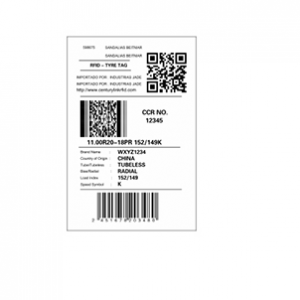 UHF 860-960 MHz RFID Tire Label Tag